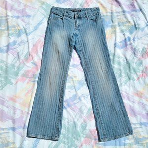 Vintage Y2K DKNY Striped Low Rise jeans